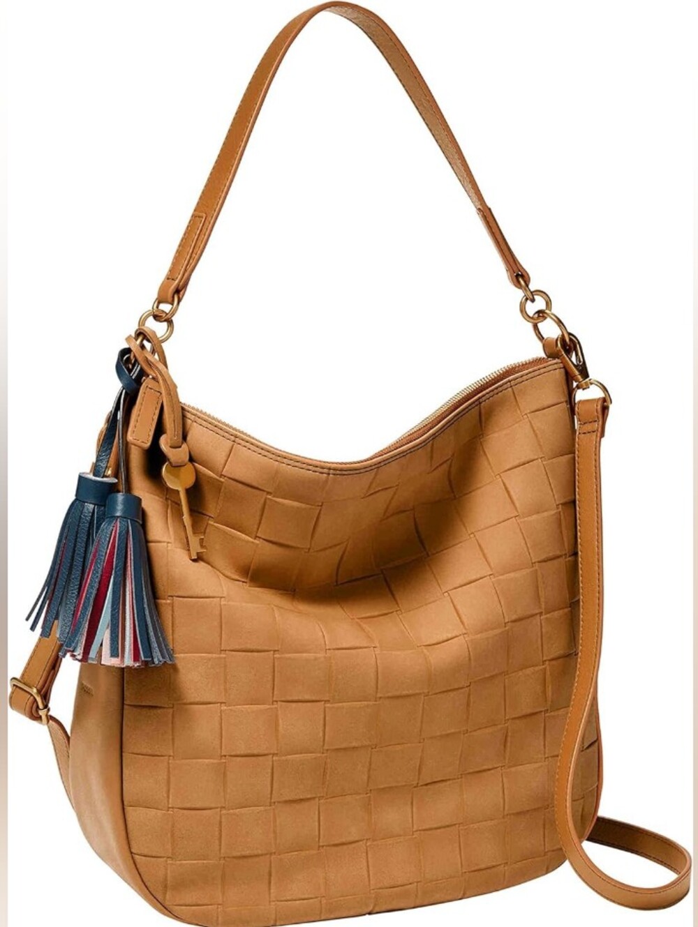 Fossil Jolie Hobo Woven Leather Bag